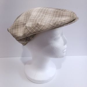 VTG Union Made Newsboy Hat Cap Spring Paper Boy Plaid Adult Sz Medium